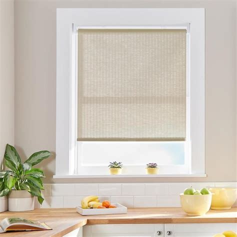 allen + roth Trim at Home 2-in Slat Width 35-in x 64-in Cordless White Faux Wood Room Darkening Horizontal <strong>Blinds</strong>. . Lowes roller blinds